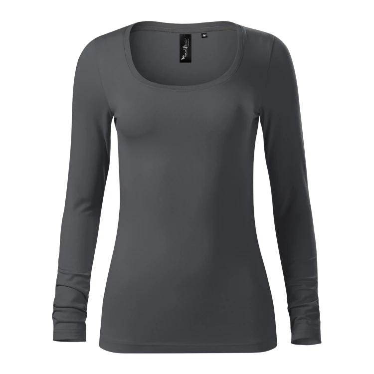 MALFINI Brave womens t-shirt in cotton elastane, front view on mannequin, available to personalise