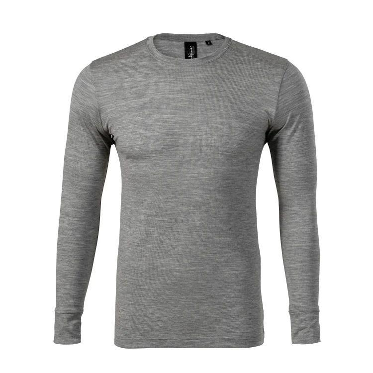 Camiseta hombre manga larga MALFINI Merino Rise LS en lana merino para personalizar con logo