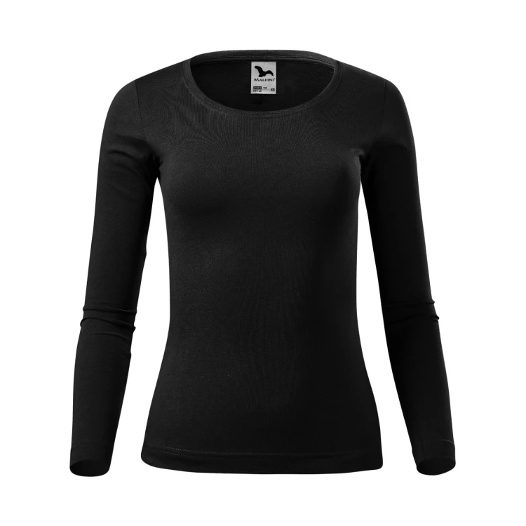 Camiseta de manga larga MALFINI Fit-T LS para mujer con escote profundo y corte entallado, disponible para personalizar
