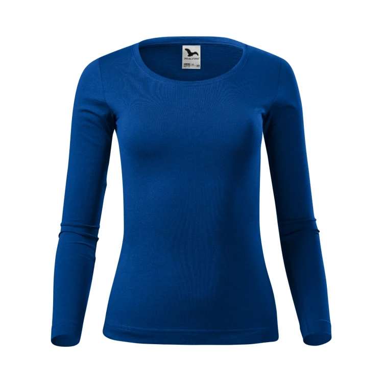 Camiseta de manga larga MALFINI Fit-T LS para mujer con escote profundo y corte entallado, disponible para personalizar