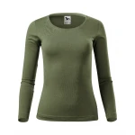 Camiseta de manga larga MALFINI Fit-T LS para mujer con escote profundo y corte entallado, disponible para personalizar