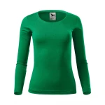 Camiseta de manga larga MALFINI Fit-T LS para mujer con escote profundo y corte entallado, disponible para personalizar