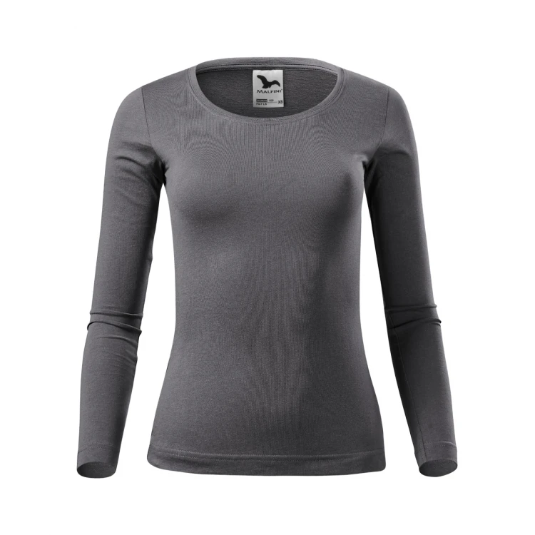Camiseta de manga larga MALFINI Fit-T LS para mujer con escote profundo y corte entallado, disponible para personalizar