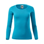 Camiseta de manga larga MALFINI Fit-T LS para mujer con escote profundo y corte entallado, disponible para personalizar