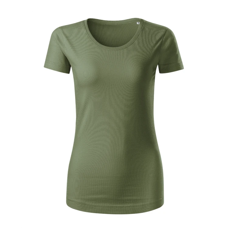 Camiseta mujer MALFINI Origin en algodón orgánico, cuello redondo con elastano, para personalizar con logo