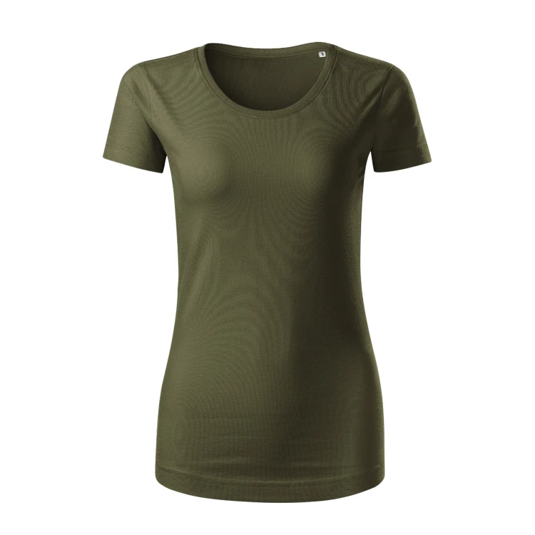 Camiseta mujer MALFINI Origin en algodón orgánico, cuello redondo con elastano, para personalizar con logo