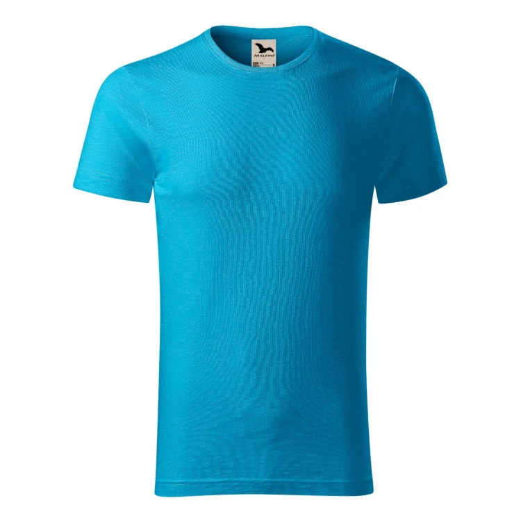 Camiseta hombre MALFINI Native en algodón biológico, vista frontal, lista para personalización con logo