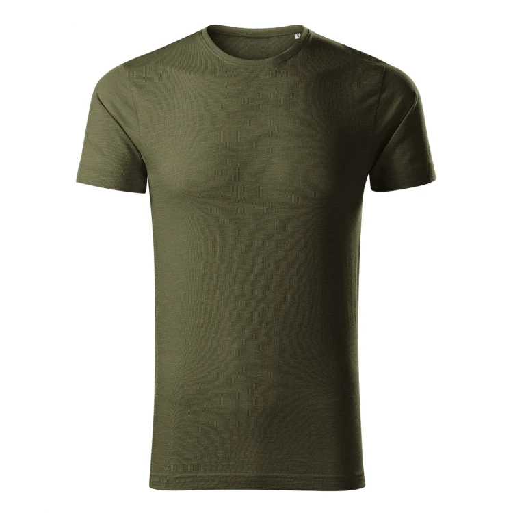 Camiseta hombre MALFINI Native en algodón biológico, vista frontal, lista para personalización con logo