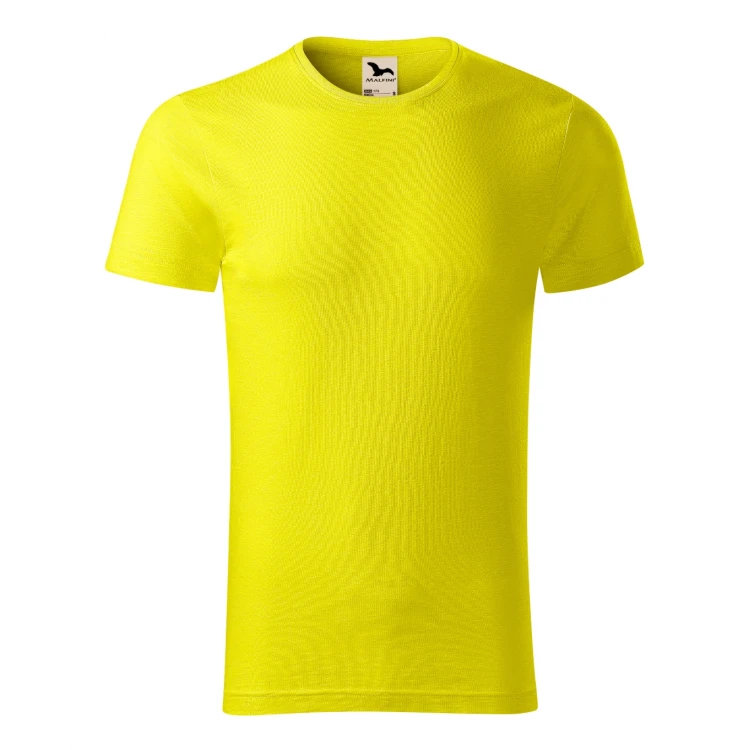 Camiseta hombre MALFINI Native en algodón biológico, vista frontal, lista para personalización con logo