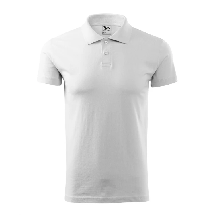 Polo hombre MALFINI Single J. en algodón melange con cuello y botones, disponible para personalizar
