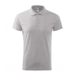 Polo hombre MALFINI Single J. en algodón melange con cuello y botones, disponible para personalizar