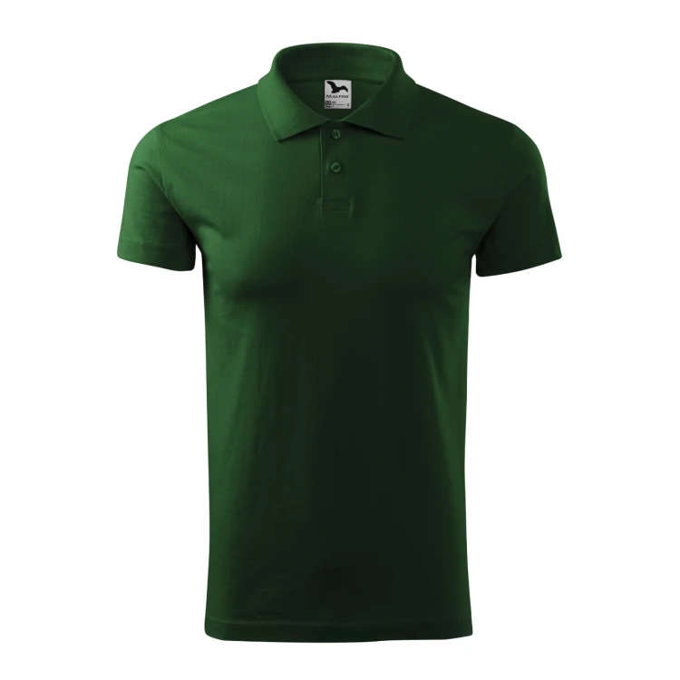 Polo hombre MALFINI Single J. en algodón melange con cuello y botones, disponible para personalizar