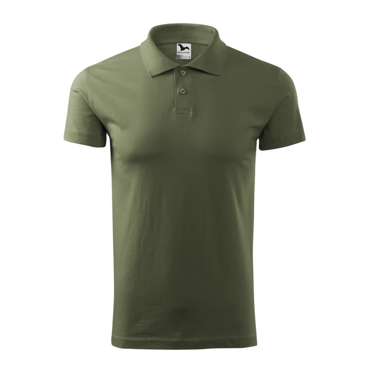Polo hombre MALFINI Single J. en algodón melange con cuello y botones, disponible para personalizar