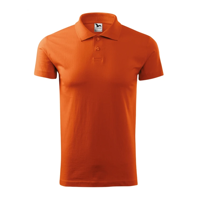 Polo hombre MALFINI Single J. en algodón melange con cuello y botones, disponible para personalizar