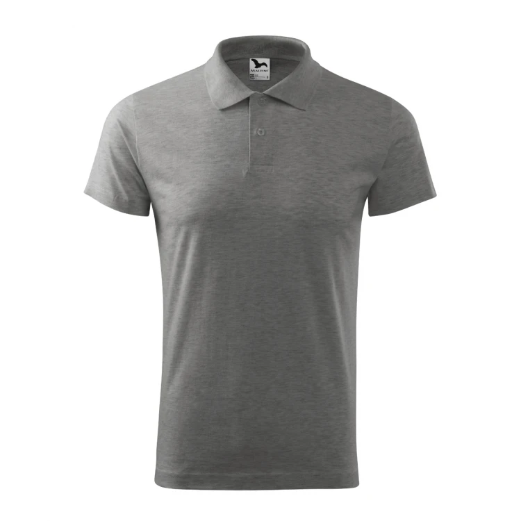 Polo hombre MALFINI Single J. en algodón melange con cuello y botones, disponible para personalizar