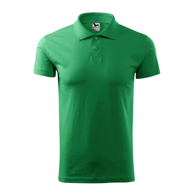 Polo hombre MALFINI Single J. en algodón melange con cuello y botones, disponible para personalizar