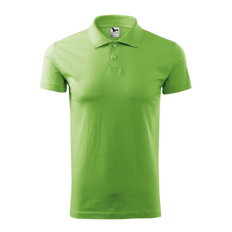 Polo hombre MALFINI Single J. en algodón melange con cuello y botones, disponible para personalizar
