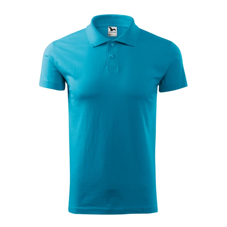 Polo hombre MALFINI Single J. en algodón melange con cuello y botones, disponible para personalizar