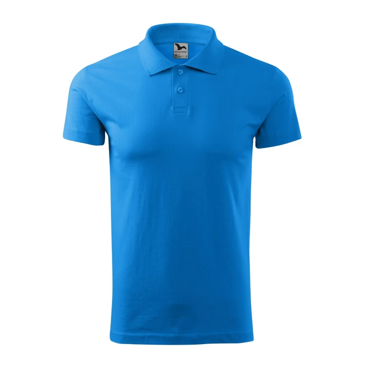 Polo hombre MALFINI Single J. en algodón melange con cuello y botones, disponible para personalizar
