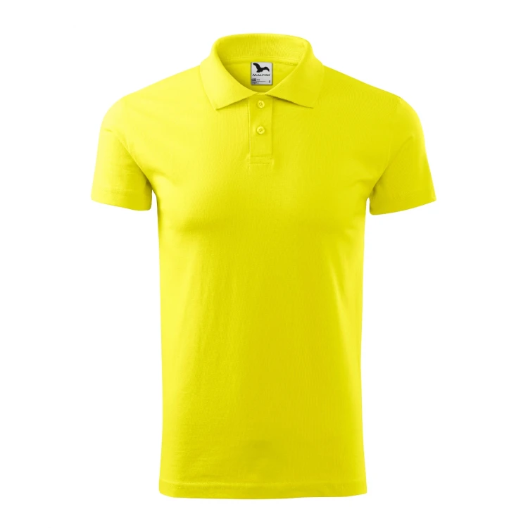 Polo hombre MALFINI Single J. en algodón melange con cuello y botones, disponible para personalizar
