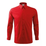 Camisa hombre MALFINI Style LS en popelina algodón 125 g/m² con bolsillo pecho, cuello clásico y manga larga