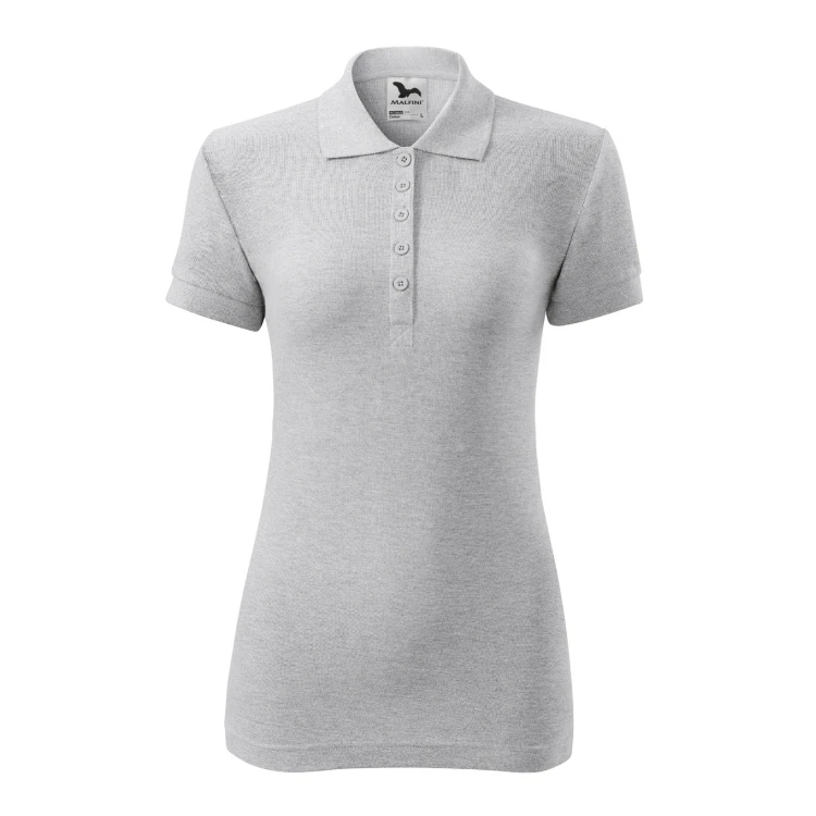 Poloshirt Damen mit Seitenschlitzen und 5 Knöpfen