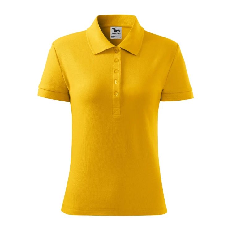 Poloshirt Damen mit Seitenschlitzen und 5 Knöpfen