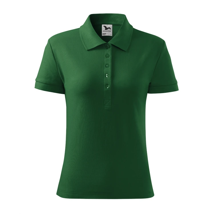 Poloshirt Damen mit Seitenschlitzen und 5 Knöpfen