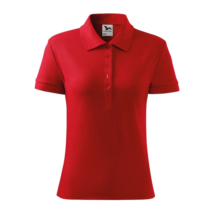 Poloshirt Damen mit Seitenschlitzen und 5 Knöpfen