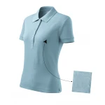 Poloshirt Damen mit Seitenschlitzen und 5 Knöpfen