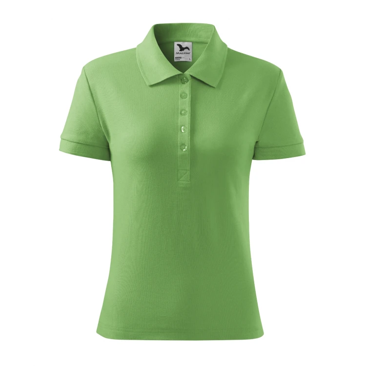 Poloshirt Damen mit Seitenschlitzen und 5 Knöpfen