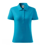 Poloshirt Damen mit Seitenschlitzen und 5 Knöpfen