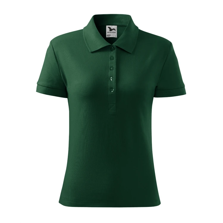 Poloshirt Damen mit Seitenschlitzen und 5 Knöpfen