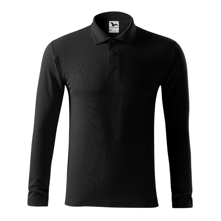 Polo manga larga en piqué MALFINI Piquè LS con cuello nervado, disponible para personalizar con logo empresarial
