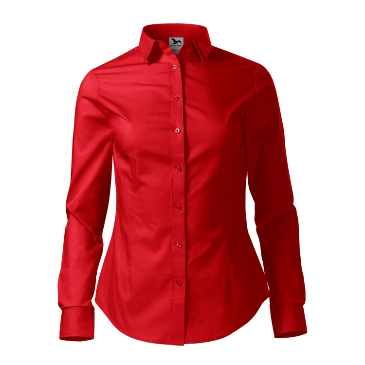 Camisa mujer MALFINI Style LS en popelina 100% algodón con corte entallado lista para personalizar con logo