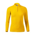 Polo mujer MALFINI Pique LS manga larga con cuello y botones, corte ajustado, lista para personalizar con logo