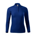 Polo mujer MALFINI Pique LS manga larga con cuello y botones, corte ajustado, lista para personalizar con logo