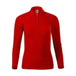 Polo mujer MALFINI Pique LS manga larga con cuello y botones, corte ajustado, lista para personalizar con logo