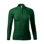 Polo mujer MALFINI Pique LS manga larga con cuello y botones, corte ajustado, lista para personalizar con logo