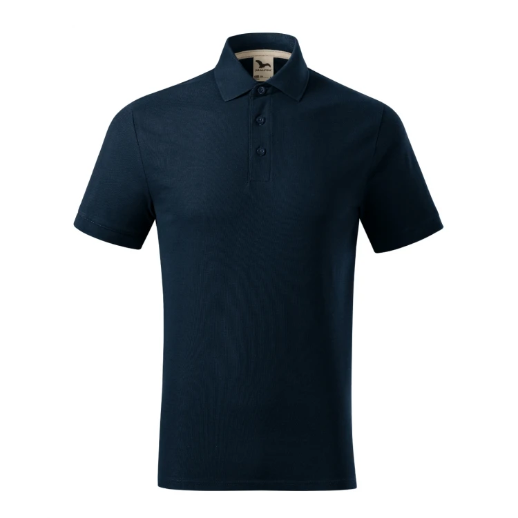 Polo MALFINI mod. Prime en algodón orgánico con cuello y botones, lista para personalizar con logo empresarial