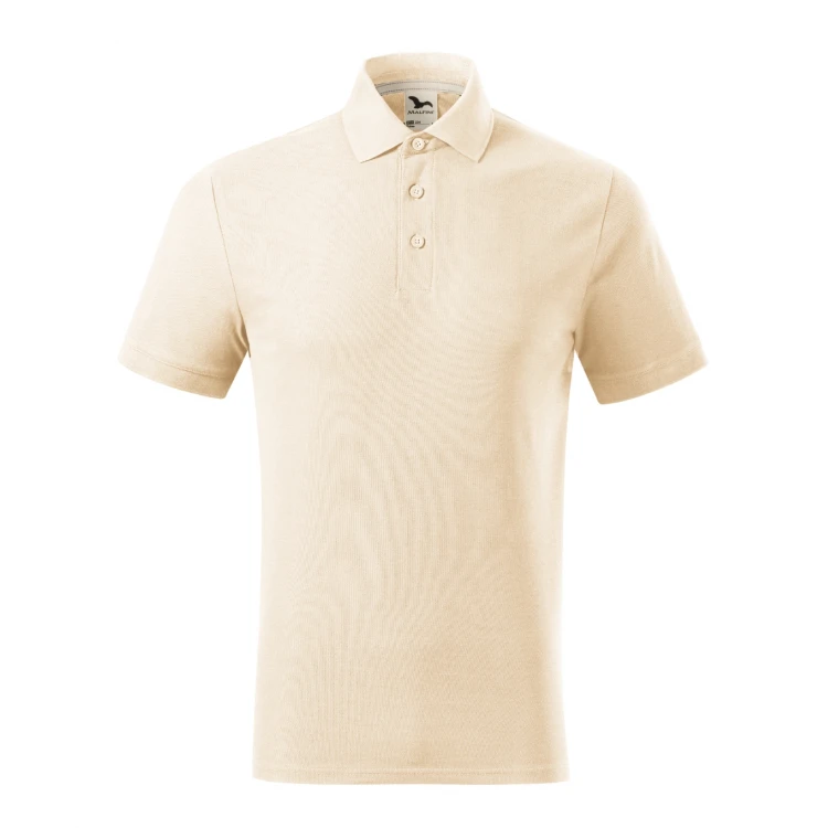 Polo MALFINI mod. Prime en algodón orgánico con cuello y botones, lista para personalizar con logo empresarial