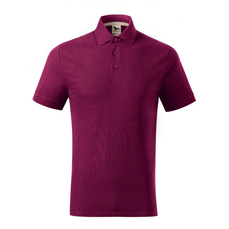 Polo MALFINI mod. Prime en algodón orgánico con cuello y botones, lista para personalizar con logo empresarial