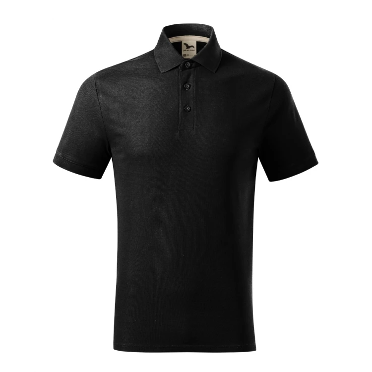 Men's polo shirt MALFINI Prime in organic cotton piqué with collar and buttons, available to personalise