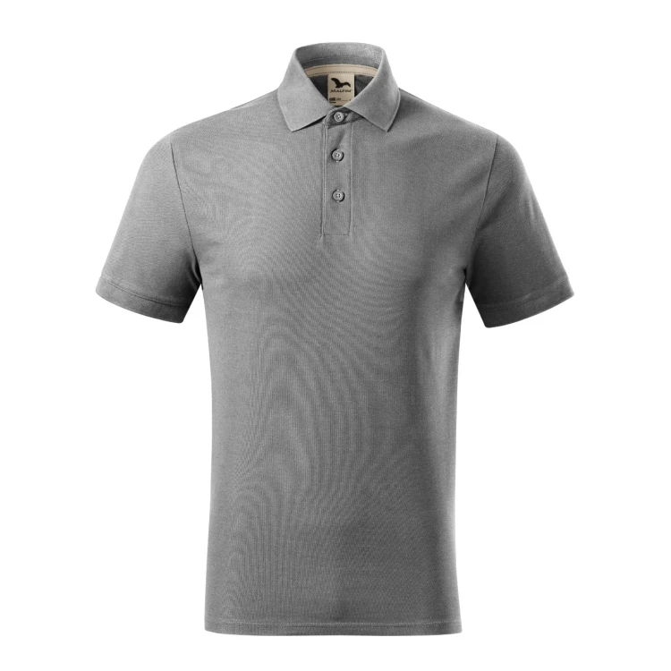 Men's polo shirt MALFINI Prime in organic cotton piqué with collar and buttons, available to personalise