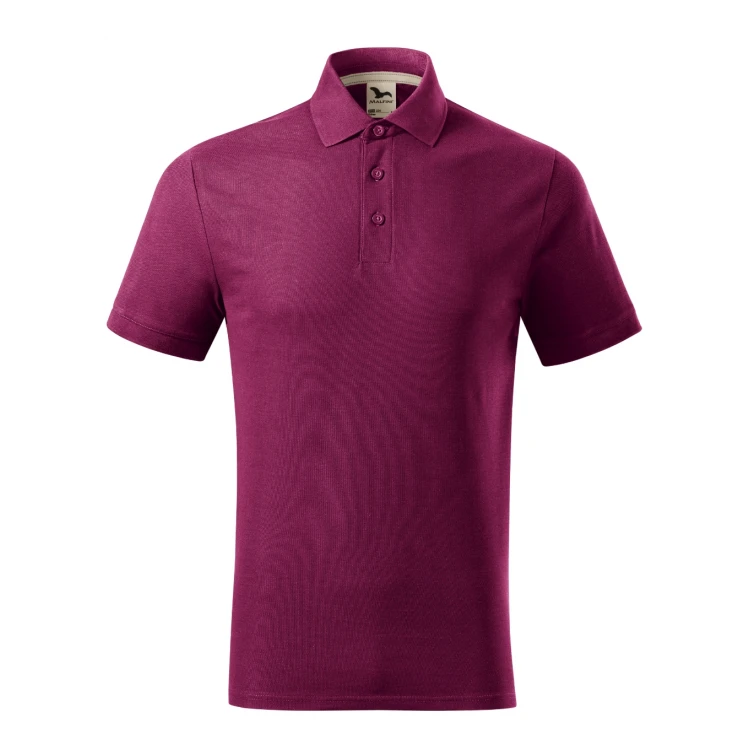 Men's polo shirt MALFINI Prime in organic cotton piqué with collar and buttons, available to personalise
