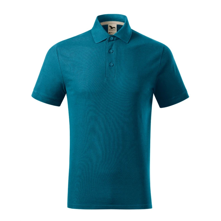 Men's polo shirt MALFINI Prime in organic cotton piqué with collar and buttons, available to personalise