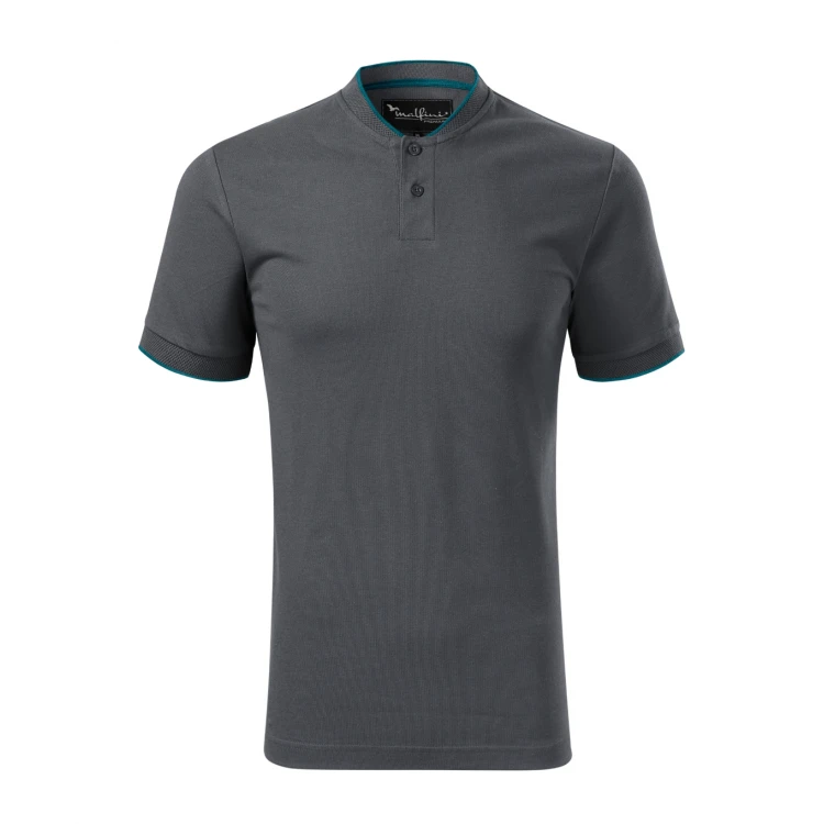 MALFINI Diamond polo shirt in cotton pique with bomber collar and buttons, ready for personalisation