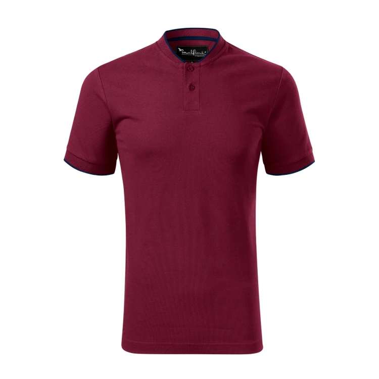 MALFINI Diamond polo shirt in cotton pique with bomber collar and buttons, ready for personalisation