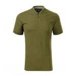 MALFINI Diamond polo shirt in cotton pique with bomber collar and buttons, ready for personalisation