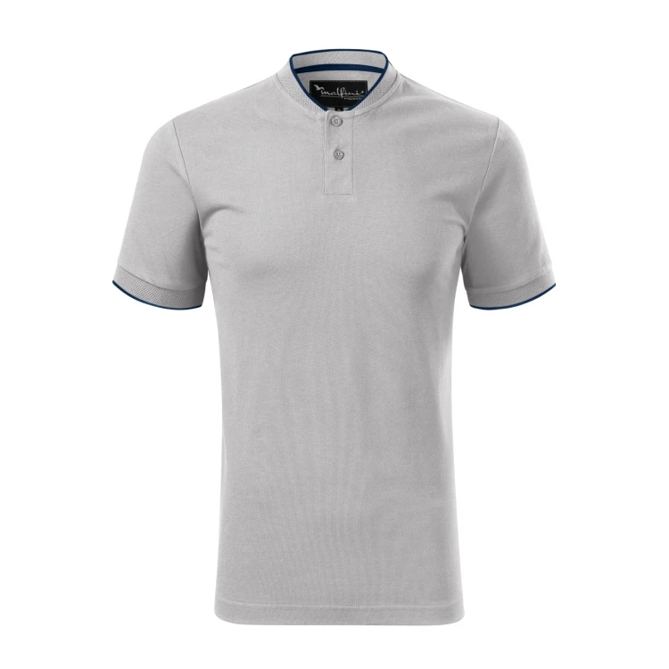 MALFINI Diamond polo shirt in cotton pique with bomber collar and buttons, ready for personalisation